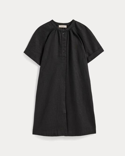 The Popover Dress in Linen | Black