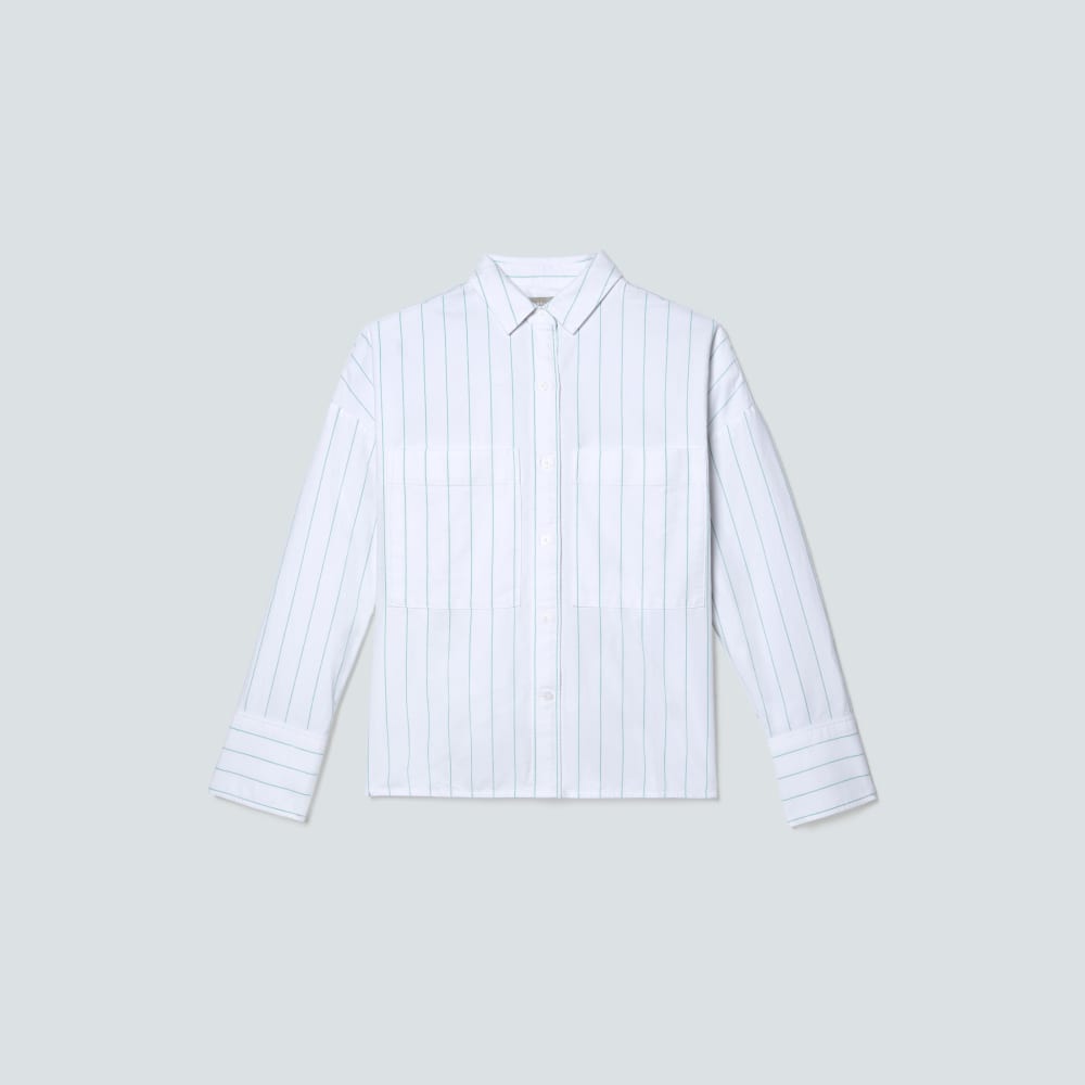 The Boxy Oxford | Mint / White