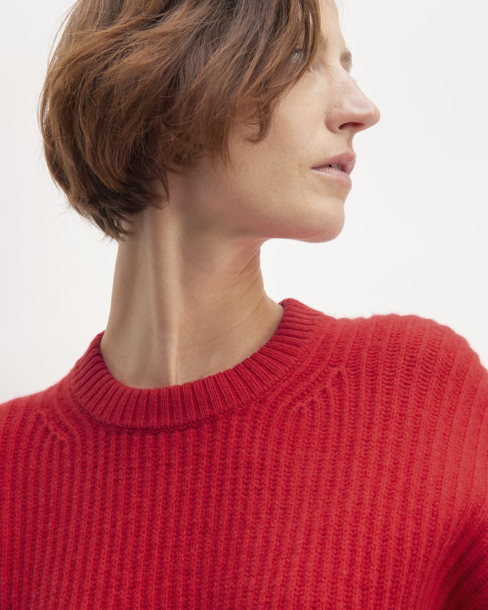 The Oversized Crew in Luxe Merino | Classic Red