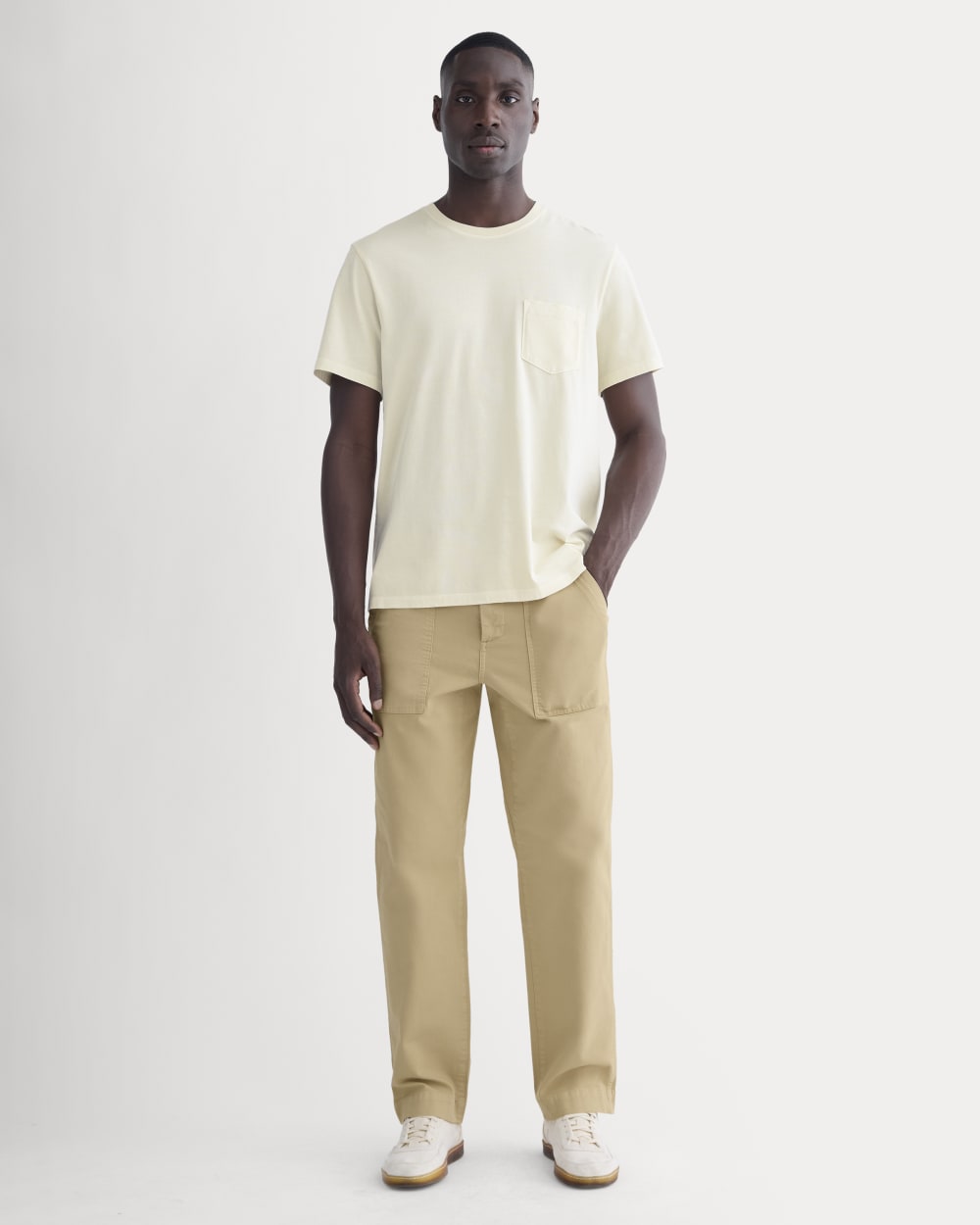 The Essential Organic Garment-Dyed Crew | Parchment