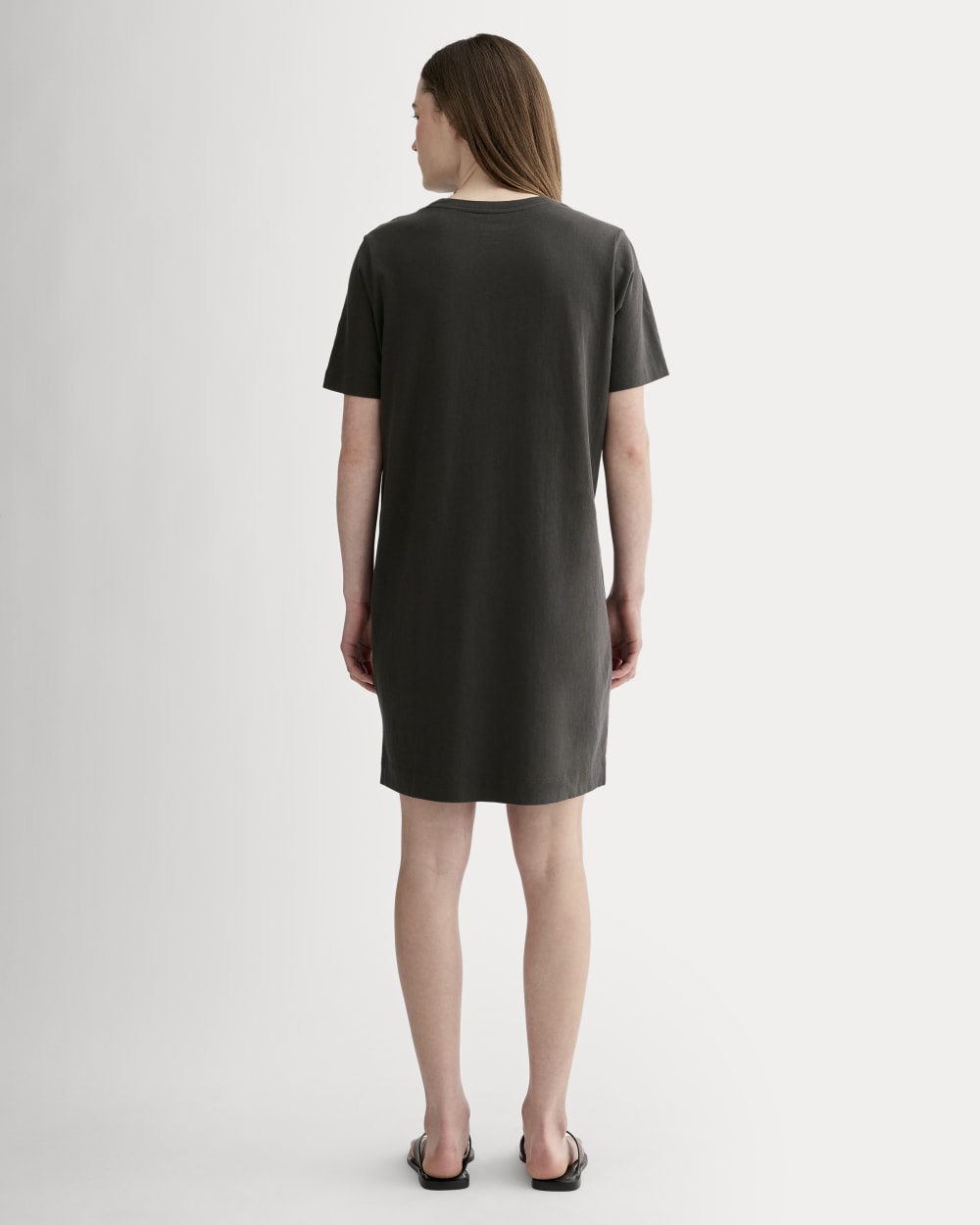 The Organic Cotton Weekend Tee Dress | Washed Black