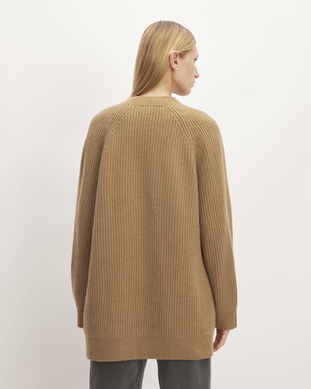 The Felted Merino Cocoon Cardigan | Deep Camel
