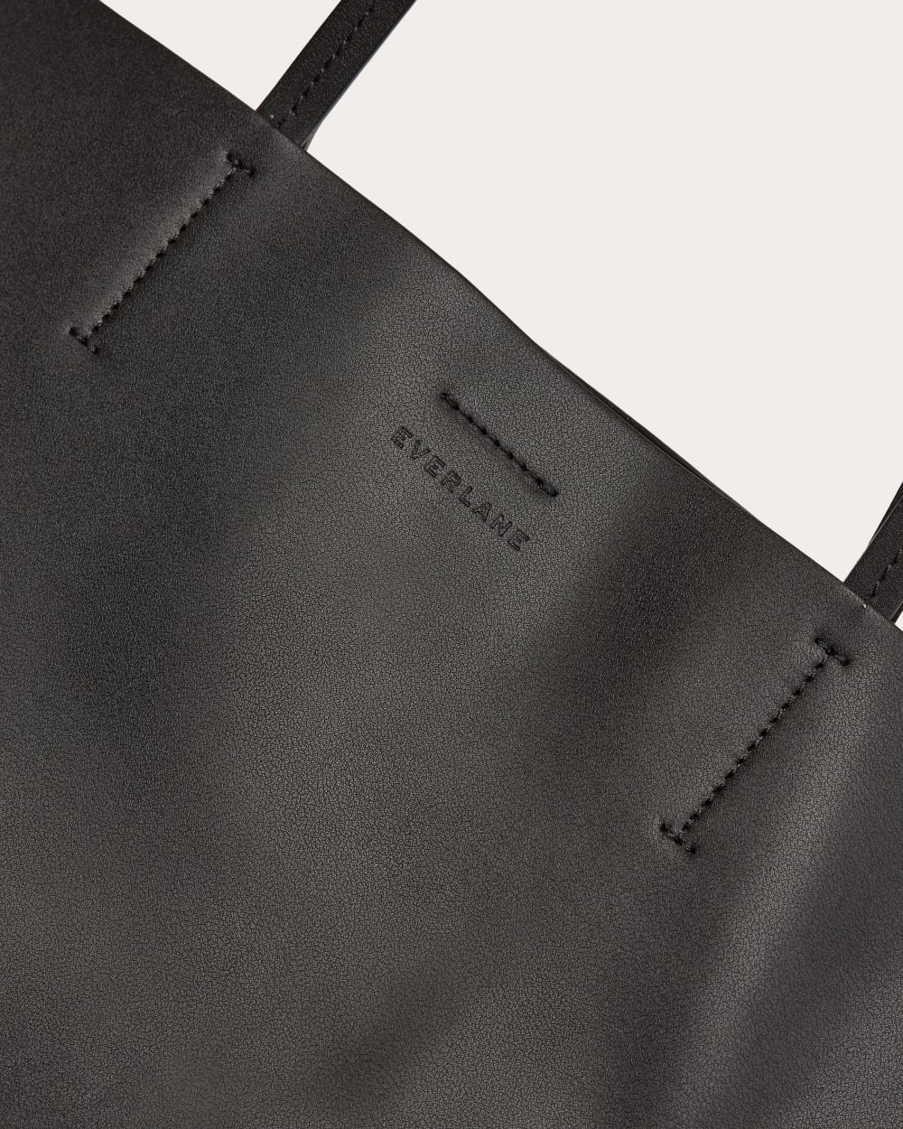 The Luxe Medium Italian Leather Tote | Black