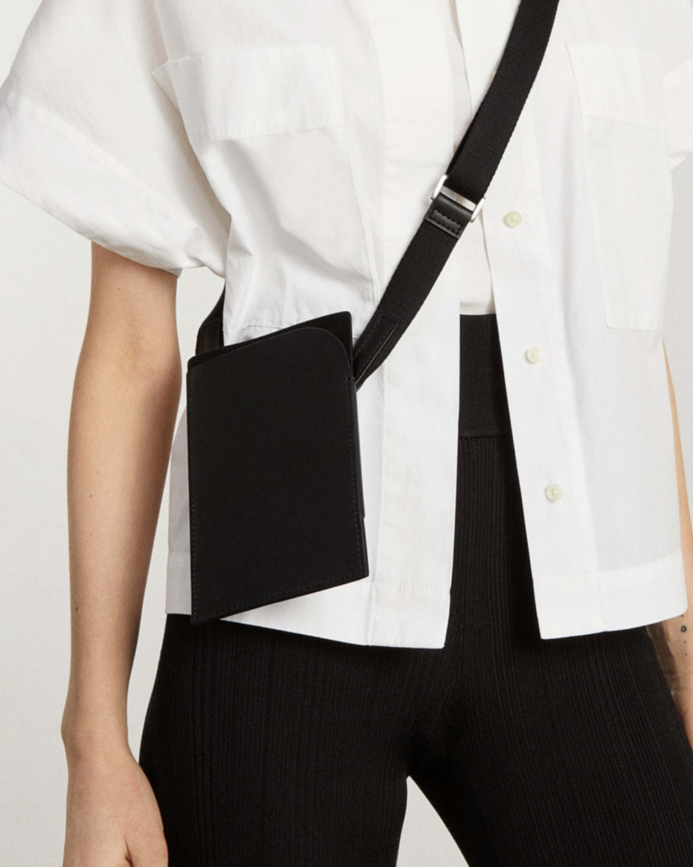 The Cactus Leather Mini Sling Bag | Black