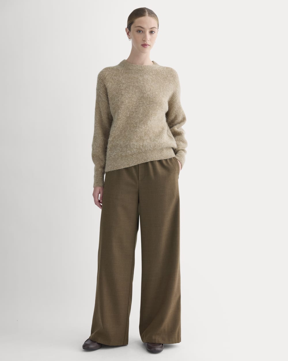 The Pull-On Trouser in Tailor Twill | Heathered Cocoa