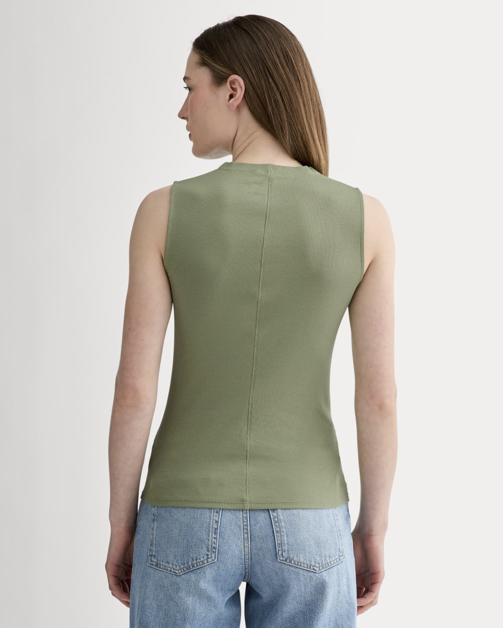 The Luxe Rib Funnel-Neck Tank | Sagebrush