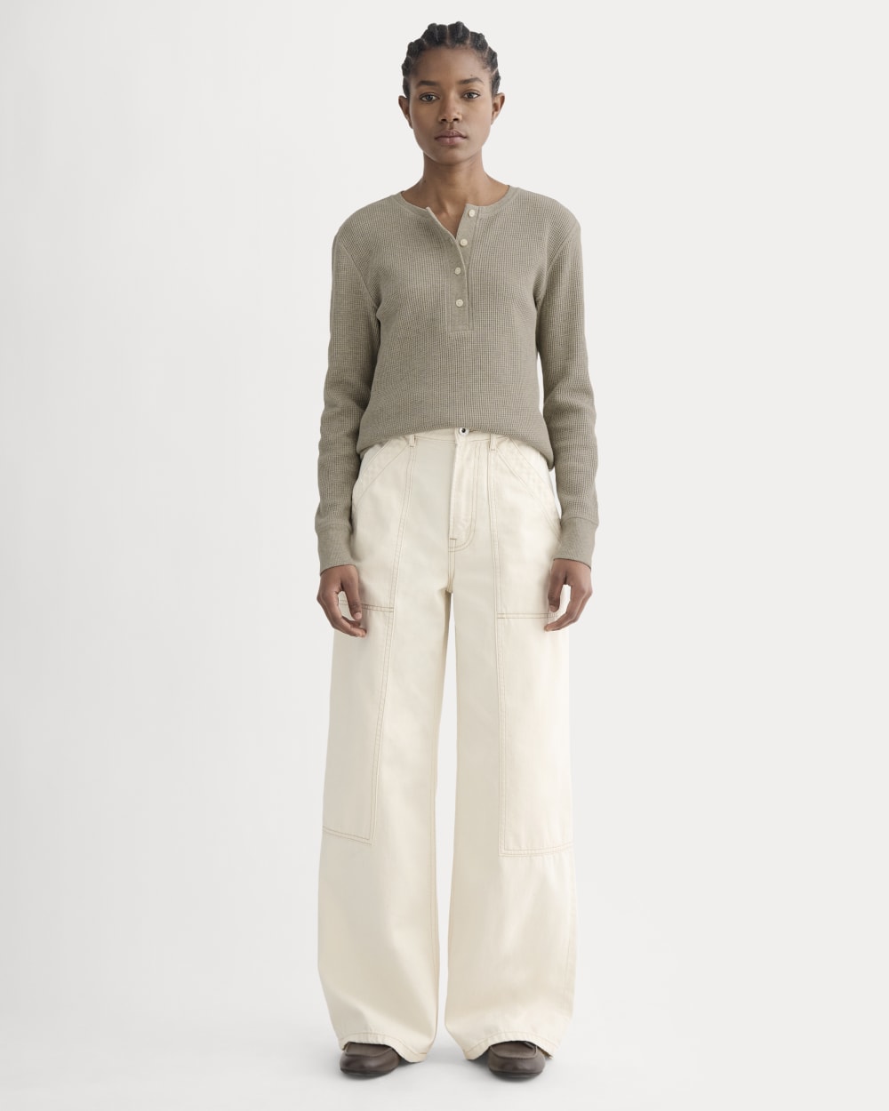 The Waffle Henley | Oatmeal Heather