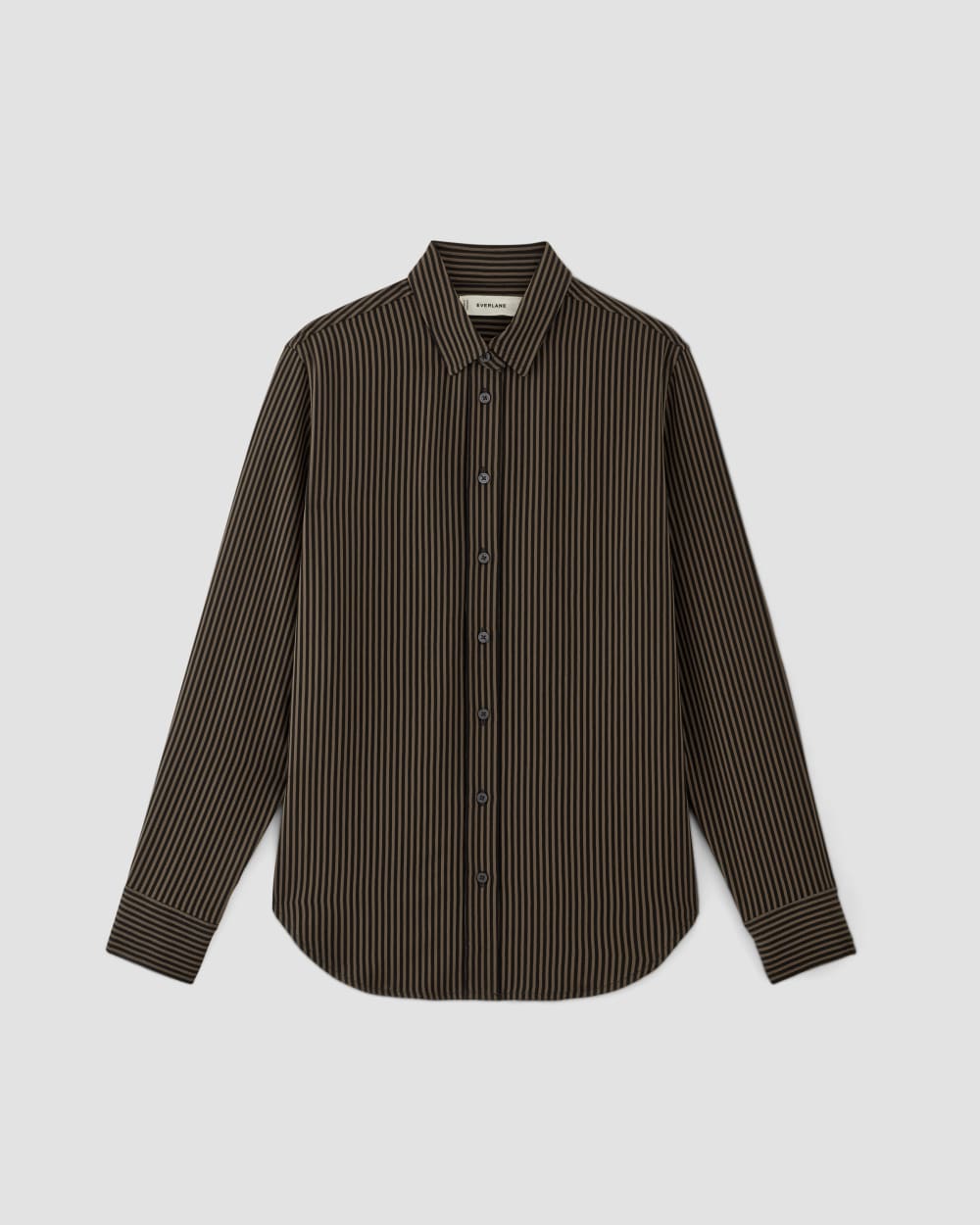 The City Stripe Relaxed Shirt | Cocoa / Black