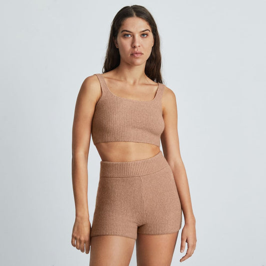 The Cozy-Stretch Tank | Camel