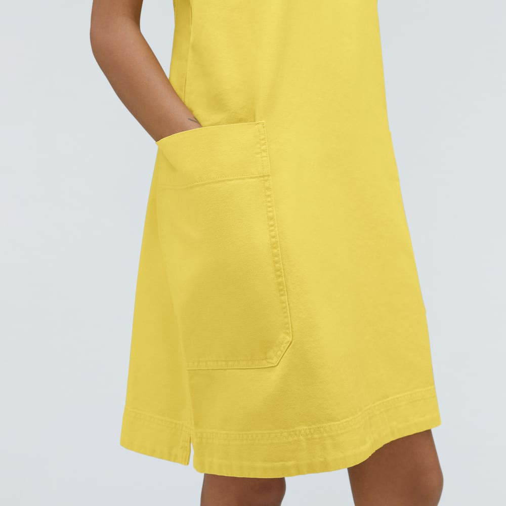 The Cross-Back Apron Mini Dress | Lemon