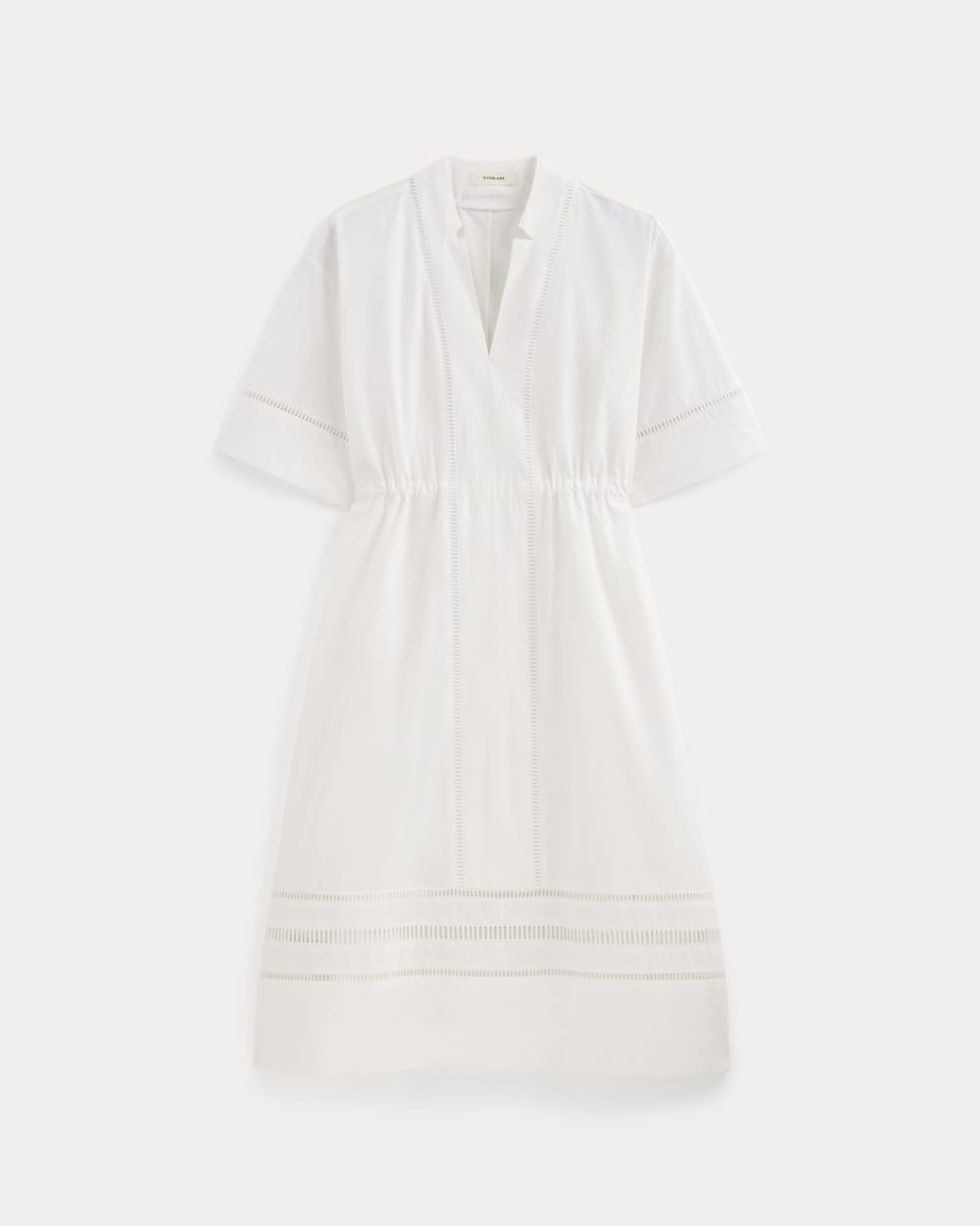 The Lace Trim Caftan Dress | White