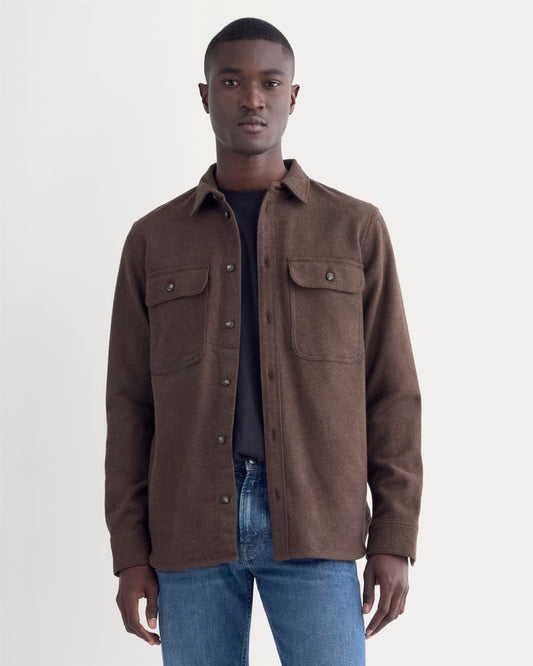 The Heavyweight Overshirt | Uniform | Heather Earth Brown