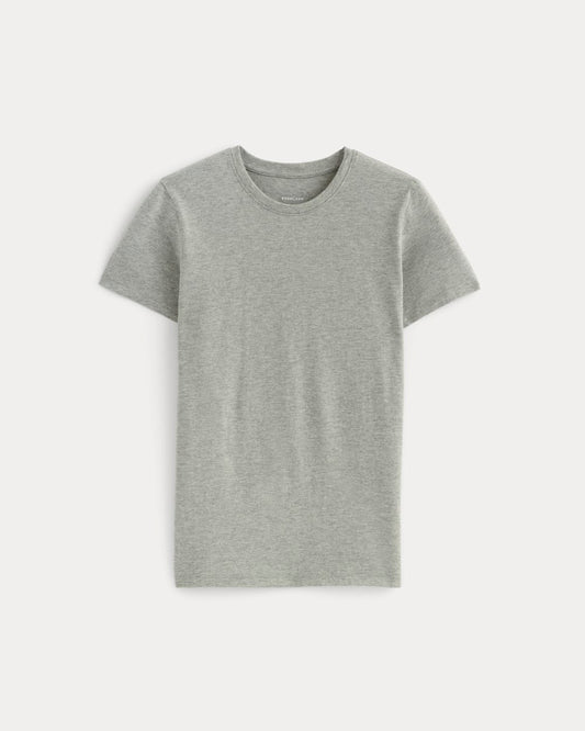 The Slim Crew in Essential Cotton | Heathered Grey