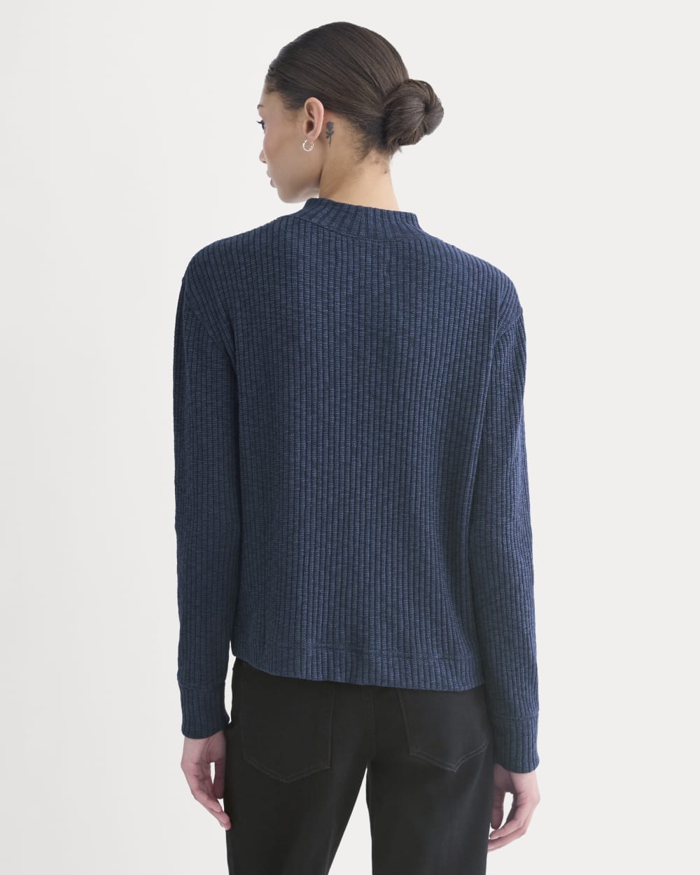 The Cozy Rib Funnel-Neck | Navy