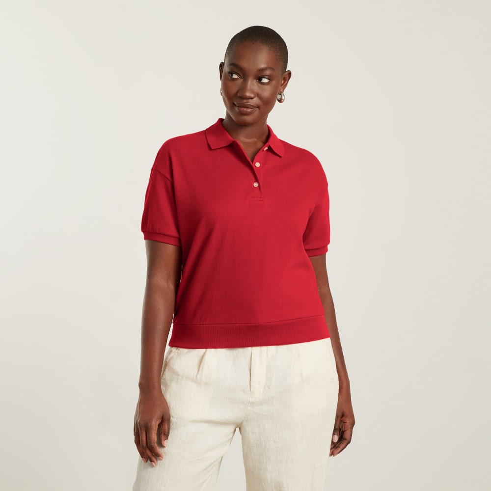 The Oversized Polo | Goji Berry