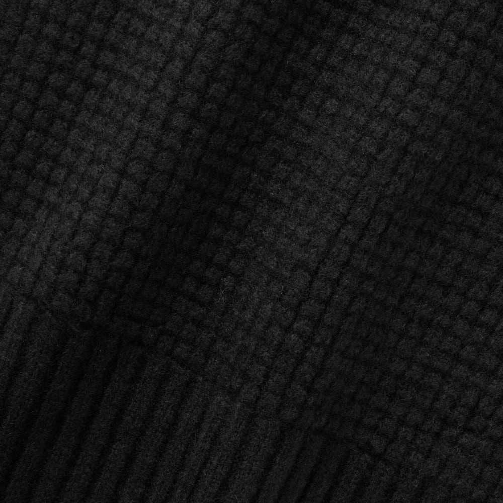 The Felted Merino Waffle-Knit Scarf | Black