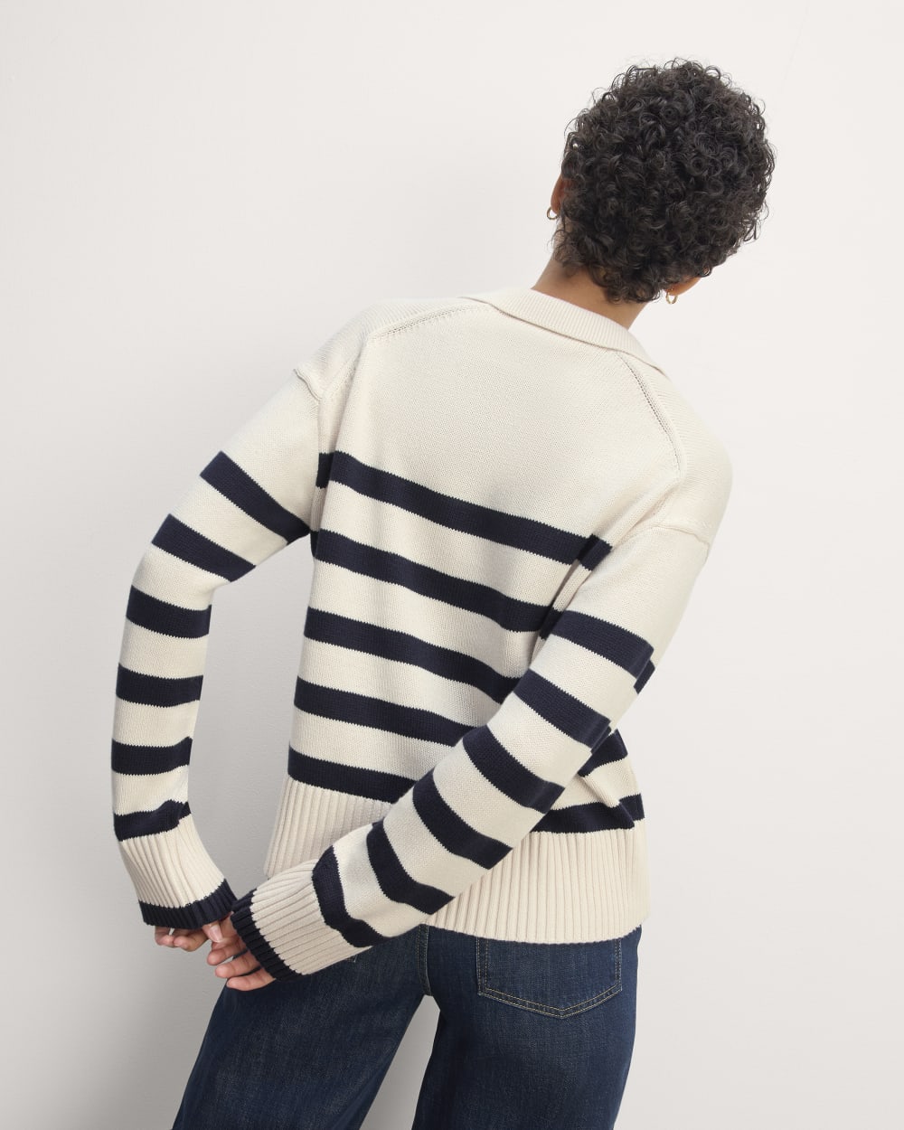 The Boxy Polo in Everyday Cotton | Canvas / Navy