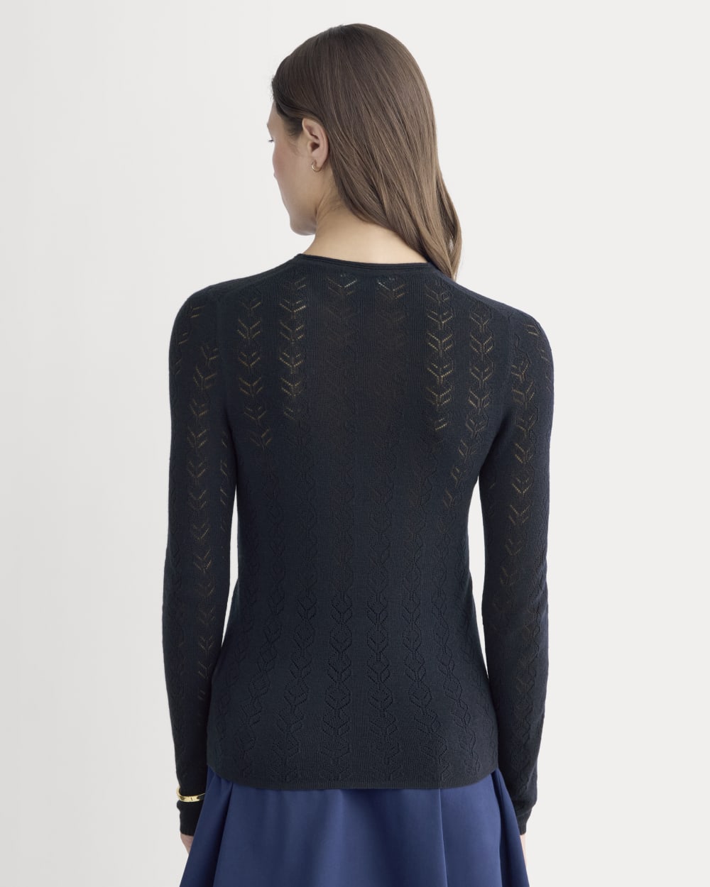 The Pointelle Crew in Ultrasoft Merino | Navy