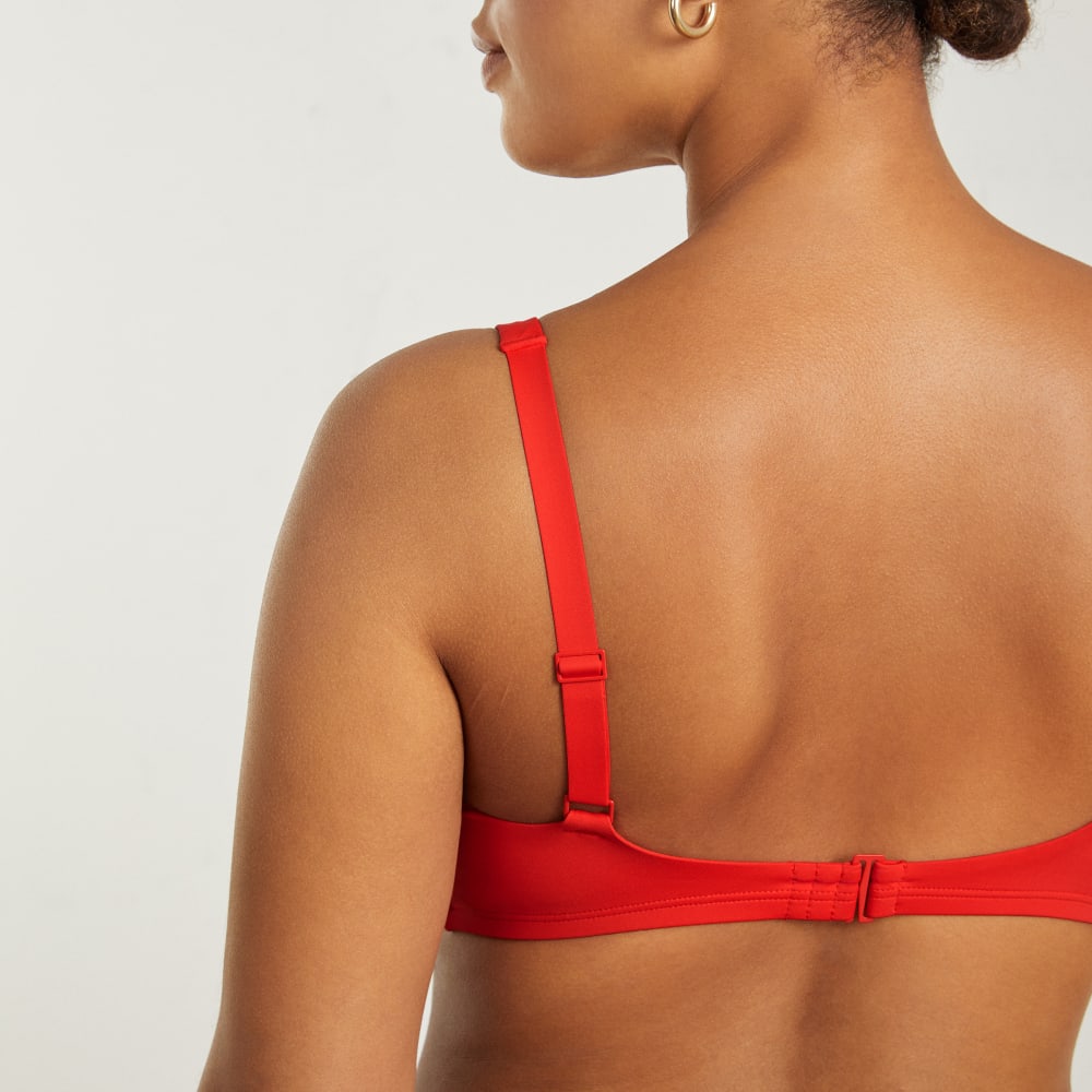 The Square-Neck Bikini Top | Bright Red