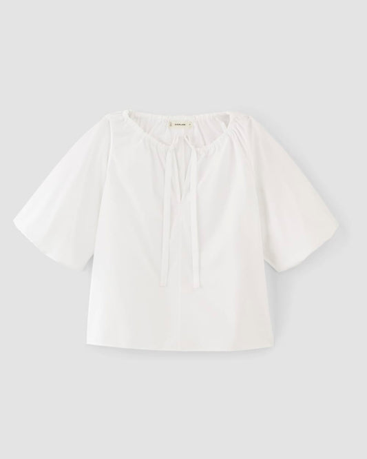 The Supima® Puff-Sleeve Top | White