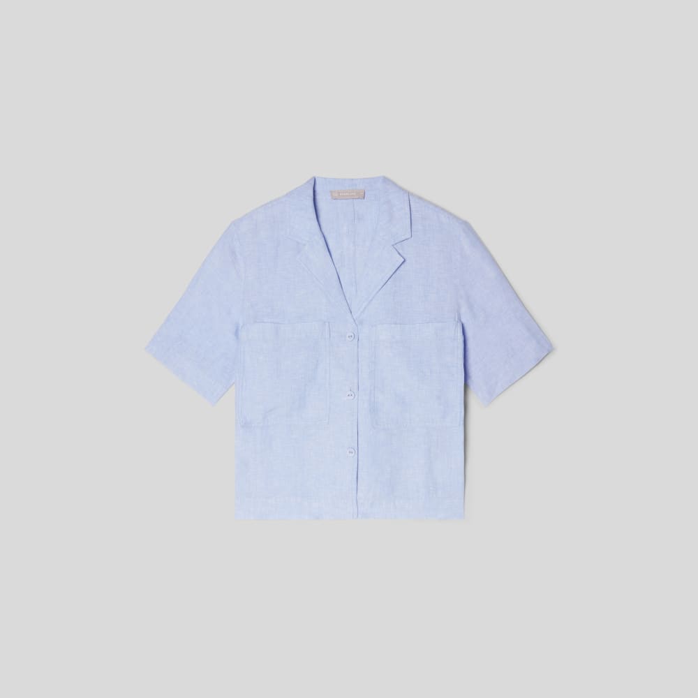 The Linen Workwear Shirt | Light Blue
