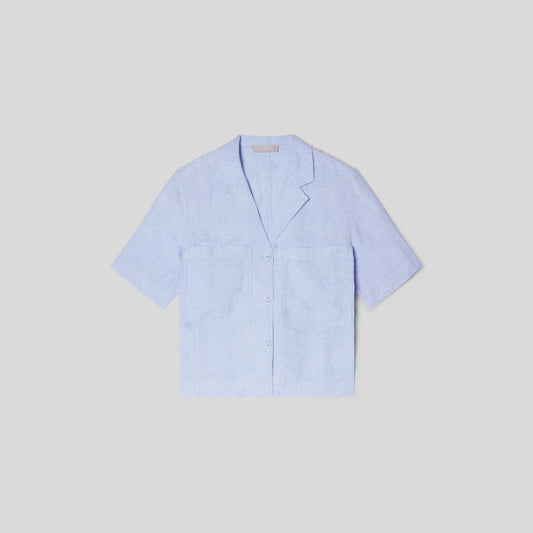 The Linen Workwear Shirt | Light Blue