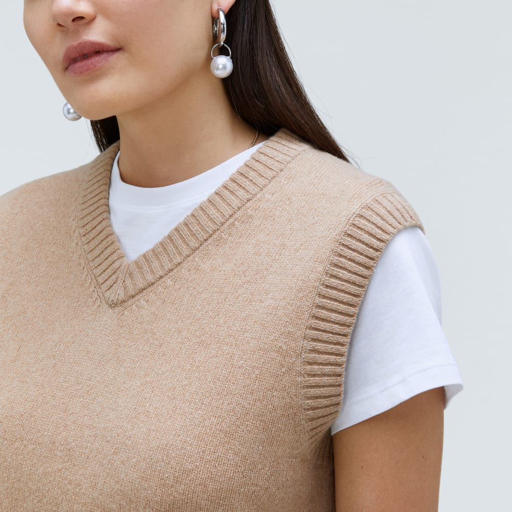 The Cashmere Vest | Light Camel