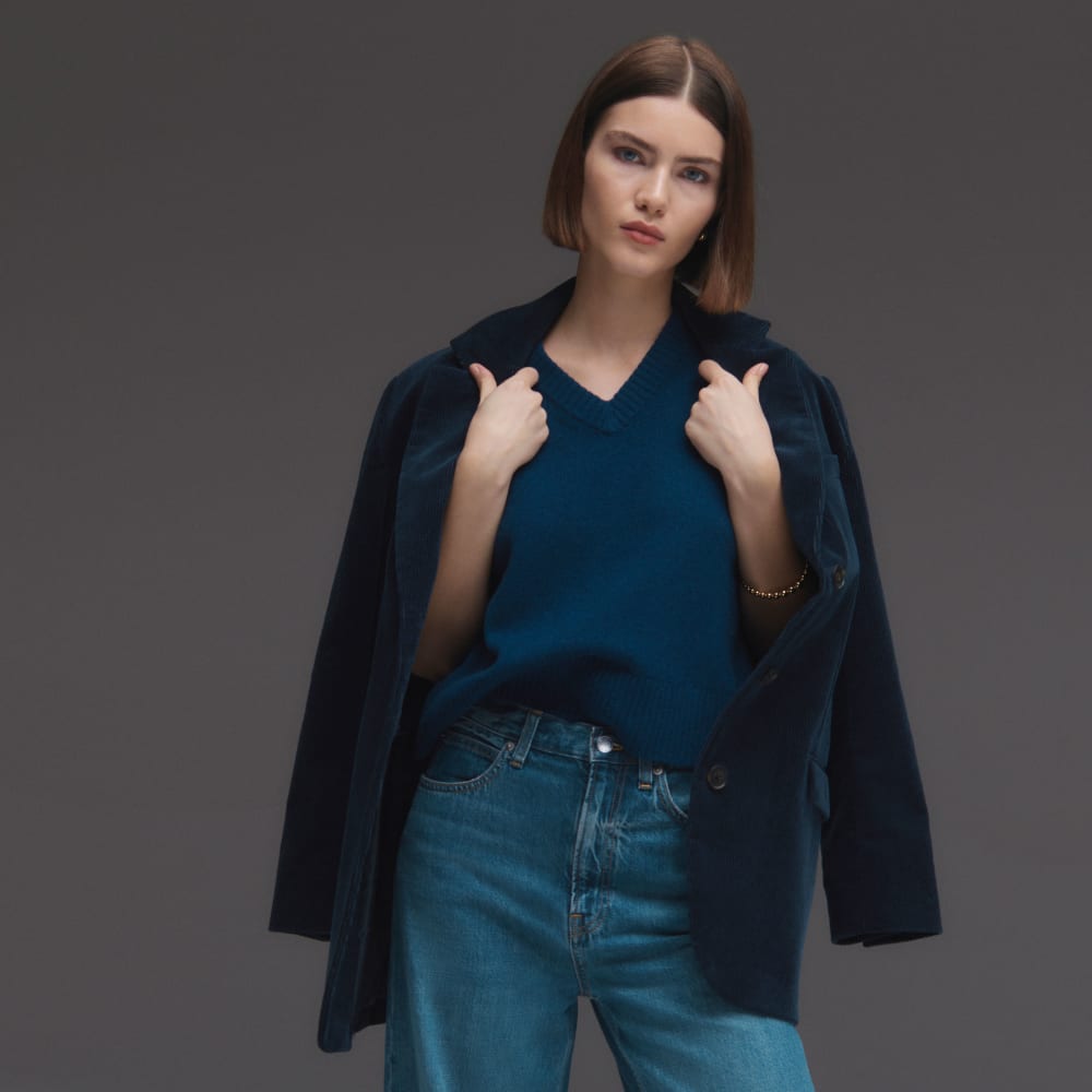 The Corduroy ’80s Blazer | Deep Navy