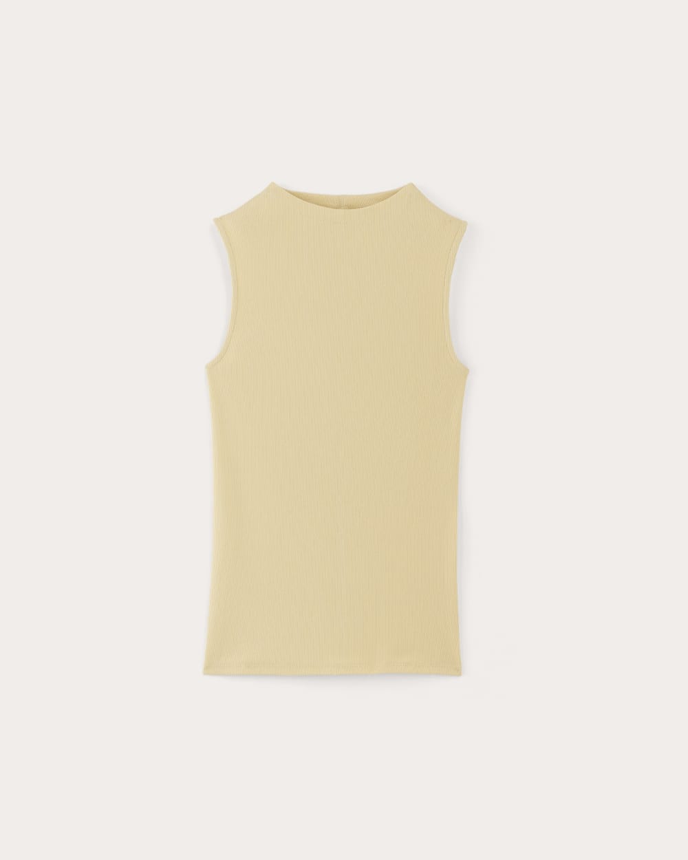 The Luxe Rib Funnel-Neck Tank | Parsnip