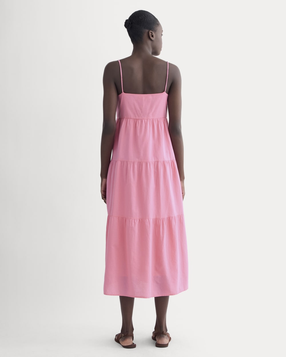 The Gauze Tiered Dress | Deep Pink