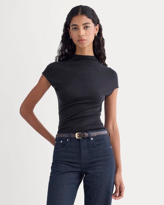 Twist Top in Butterluxe | Deep Navy