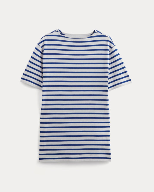 The Mariner Dress | Bone / Mazarine Blue