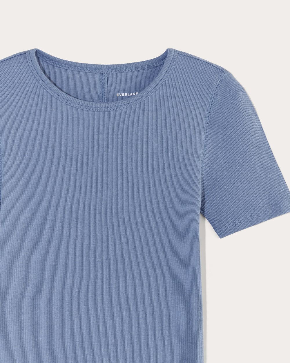 The Luxe Rib Crew | Bluebell