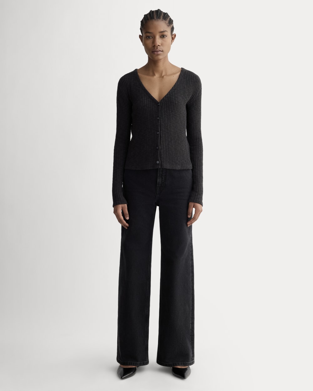 The Cozy Rib Cardigan | Black