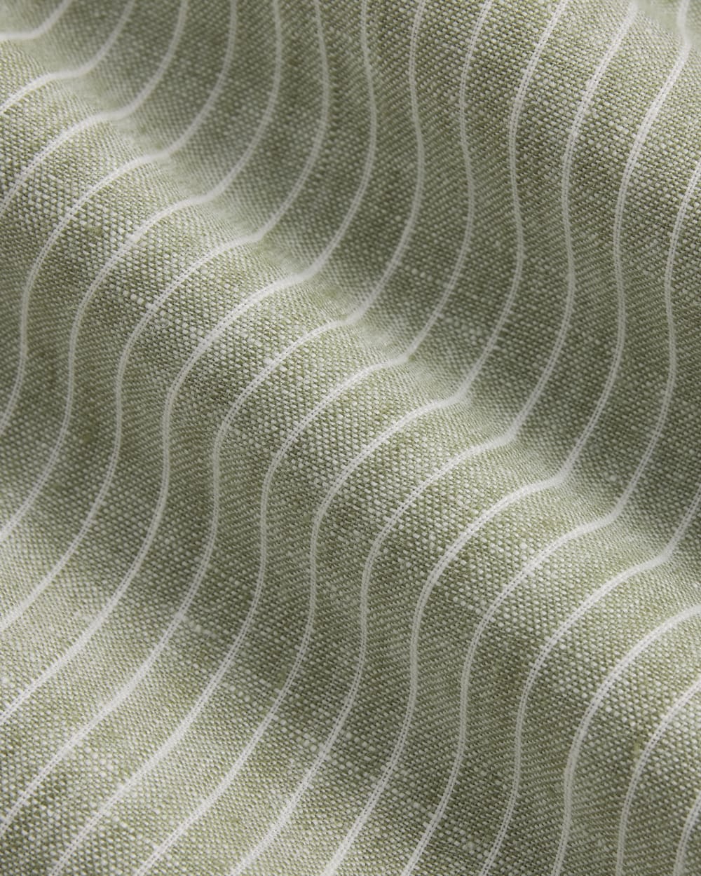 The Linen Easy Pant | Oil Green / White