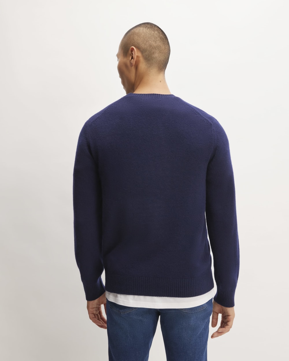 The Premium Merino Crew Neck Sweater | Deep Navy
