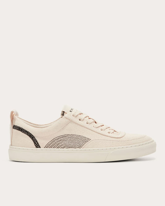 The Tread-Bare Sneaker | Natural Canvas / Black