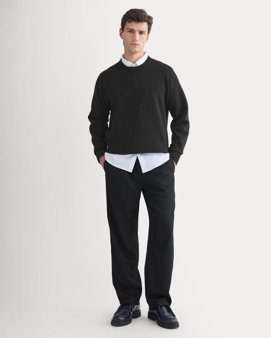 Pleated Trouser in Tailor Twill |  Black