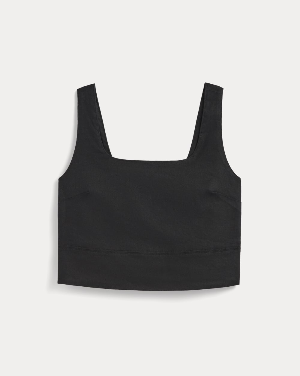 The Square Tank in Stretch Linen | Black