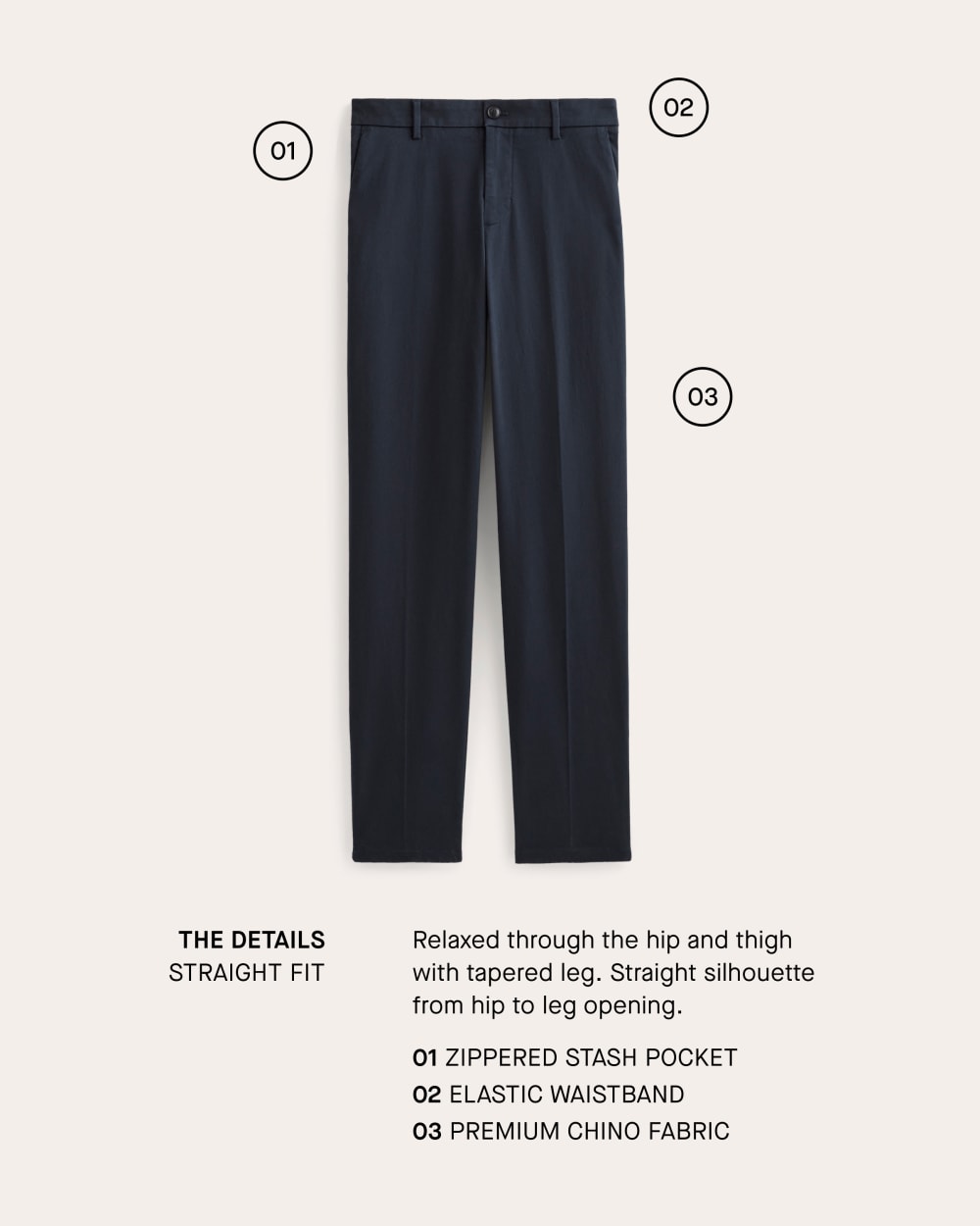 The Transit Chino | Black | Straight