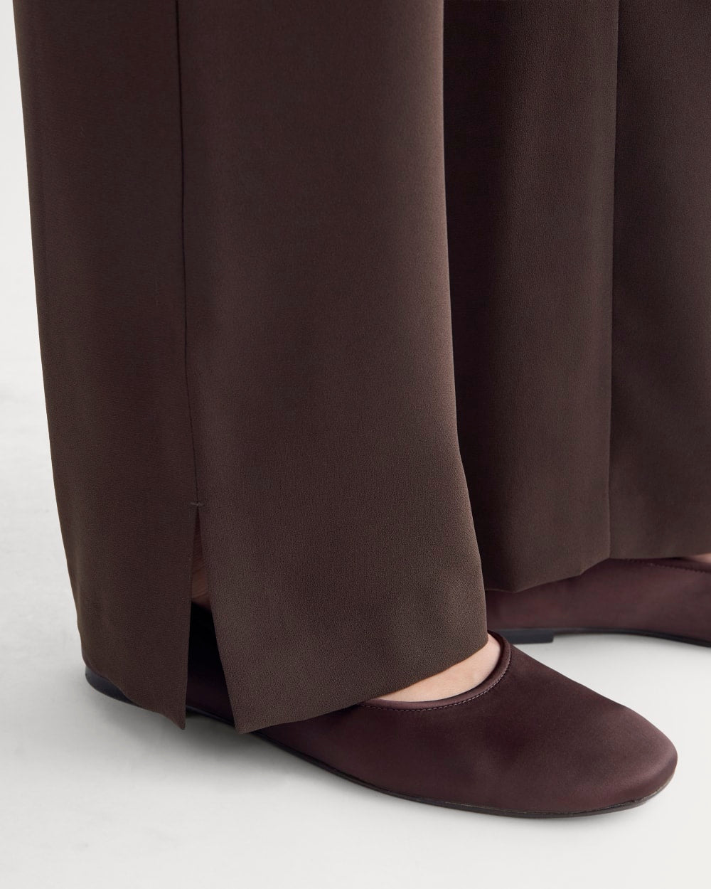 Drapey Crepe Pant | Dark Chocolate