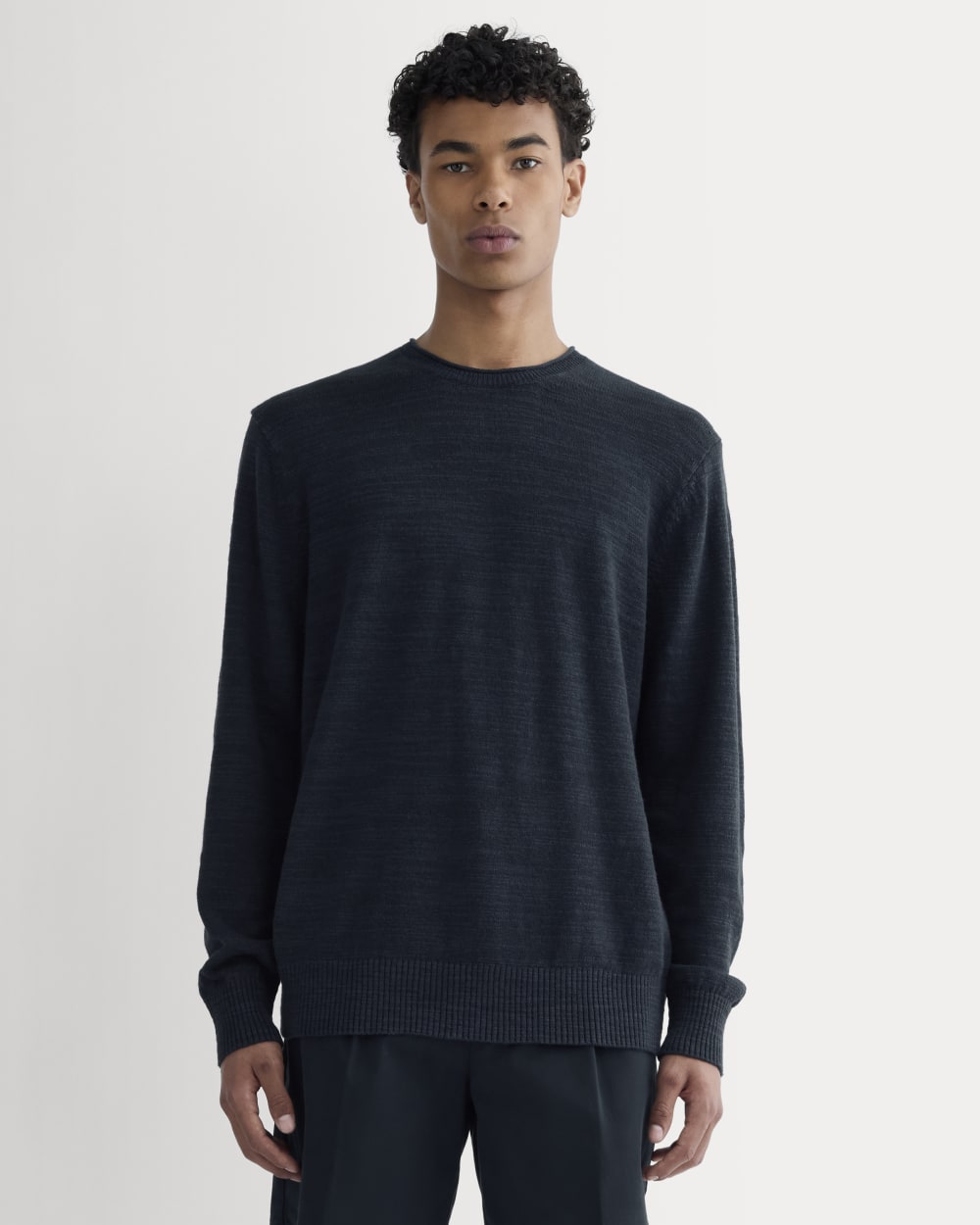 The Cotton Linen Pullover | Navy