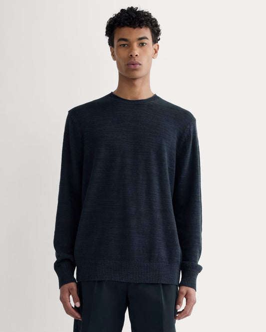 The Cotton Linen Pullover | Navy