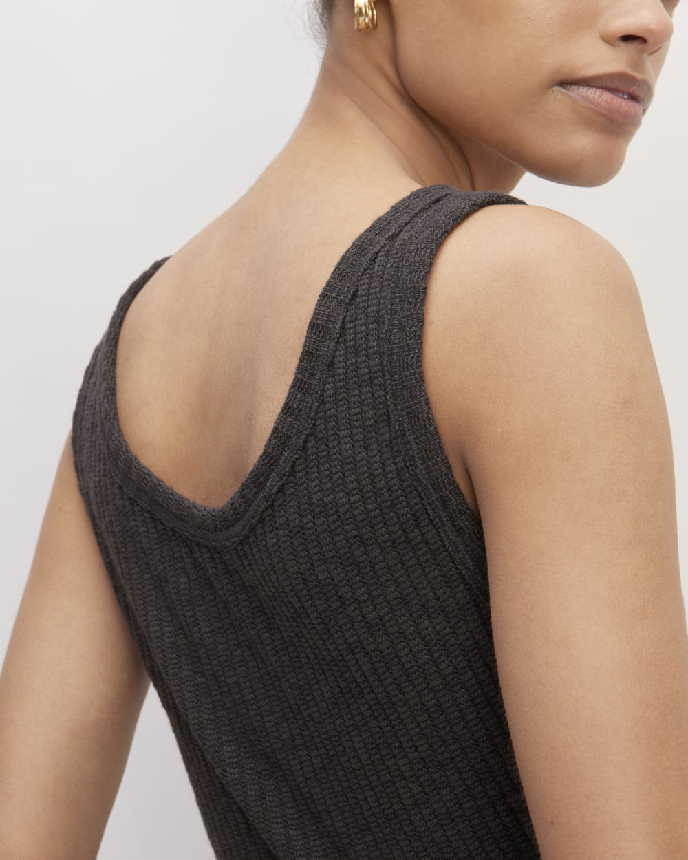 The Cozy Rib Tank | Black