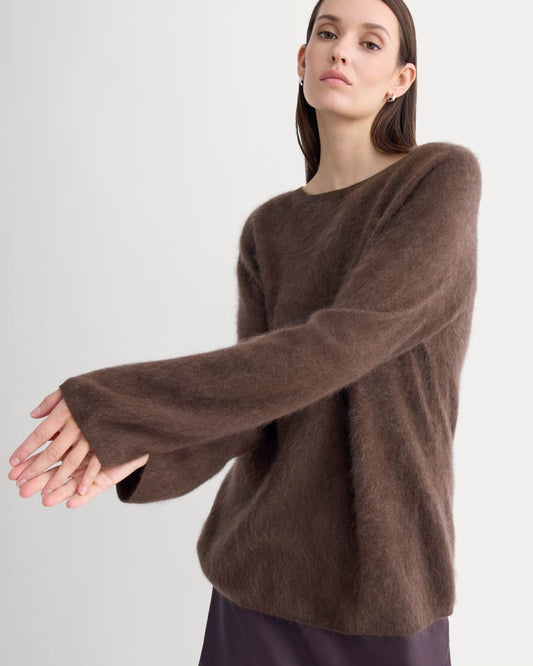 Lush Cashmere Boatneck Sweater | Raven