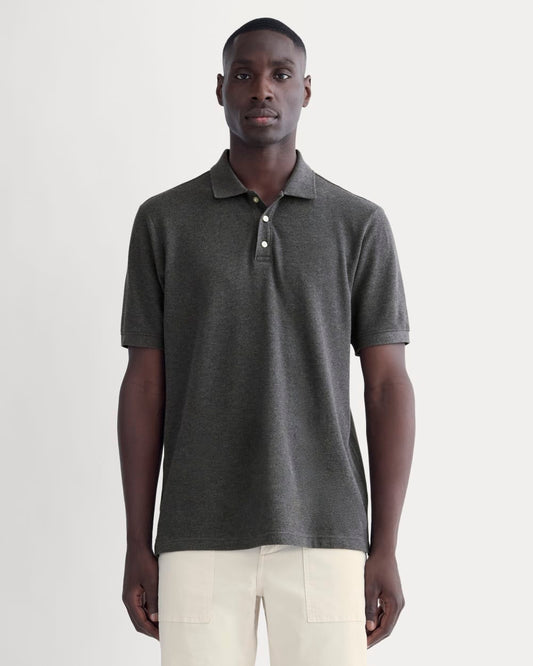 The Pique Polo | Heathered Graphite