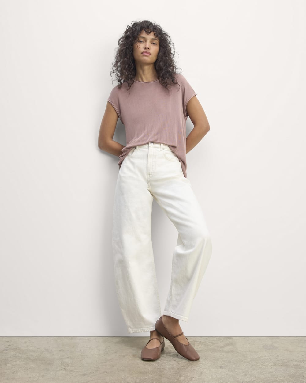 The Oversized Knit Top | Dusty Rose