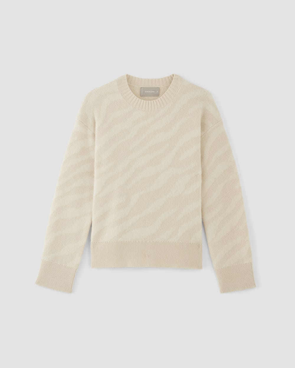 The Alpaca Tiger Jacquard Crewneck | Canvas / Snow