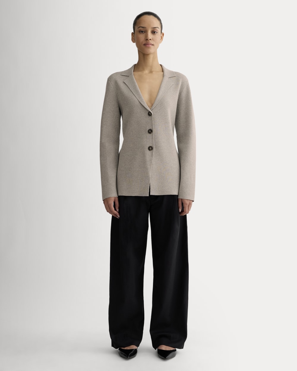 The Knit Blazer | Light Heathered Grey