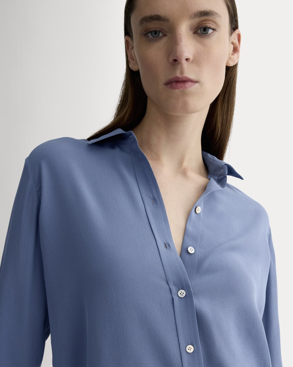 The Must-Have Shirt in Washable Silk | French Blue